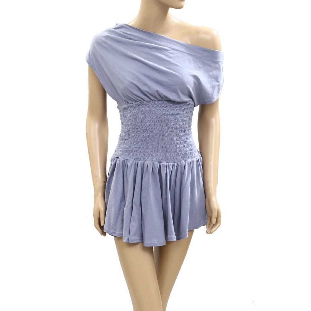 Free People Free-Est Scorching Hot Mini Dress Smocked Off The Shoulder L 284341